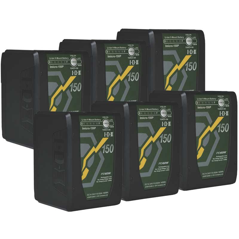 【IDXキャンペーン Imicro-150P 6本】 IDX Vマウントマイクロタイプ リチウムイオンバッテリー