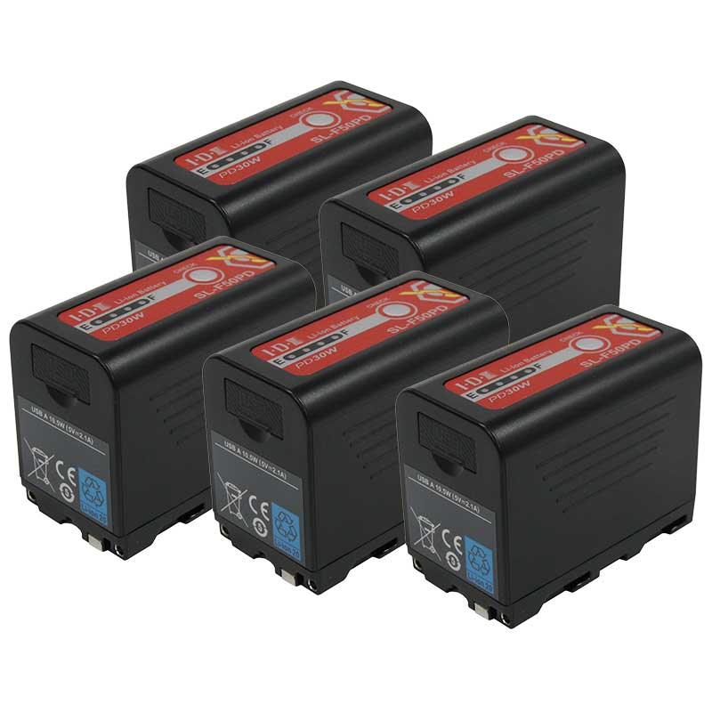 【IDXキャンペーン SL-F50PD 5本】 IDX Sony Lシリーズ 7.2Vタイプリチウムイオンバッテリー