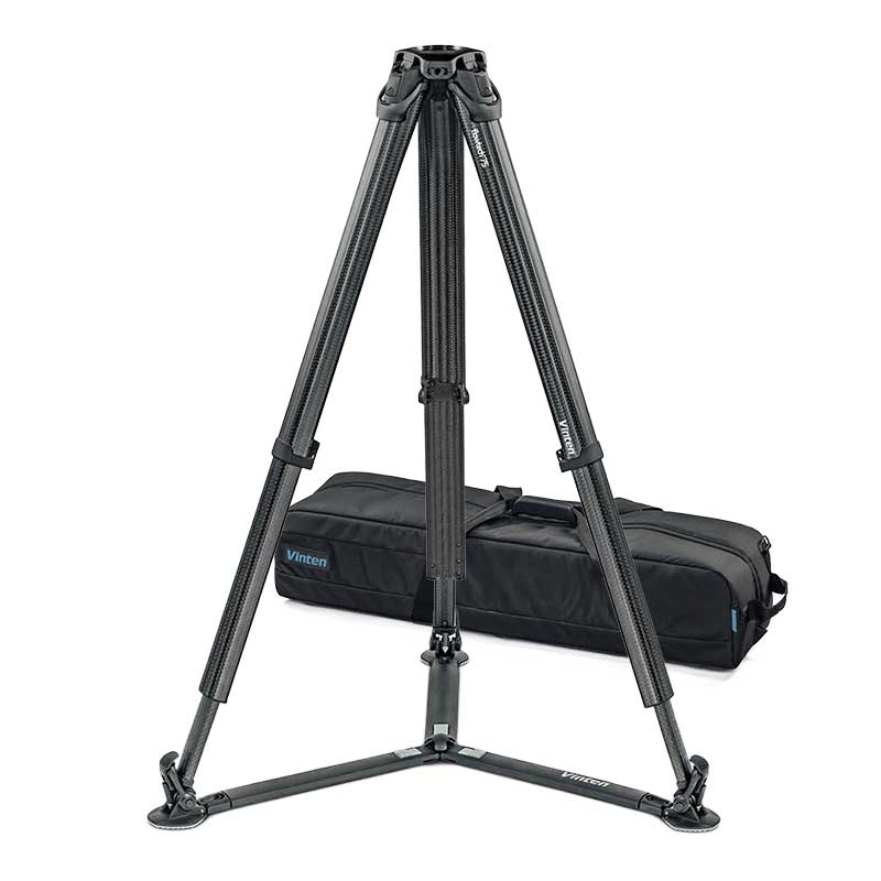 【Tripod flowtech 75 GS 未使用新古品】 Vinten 75mmボール カーボン3段三脚