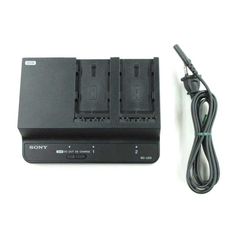 【BC-U2A 現状渡し 中古品】 SONY 二連充電器（DCケーブル欠品）