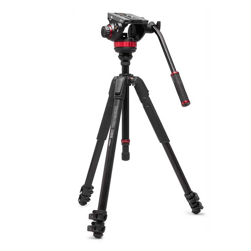 【MVK502055XPRO3V】 Manfrotto MVH502AHビデオ雲台＋055アルミビデオ三脚3段
