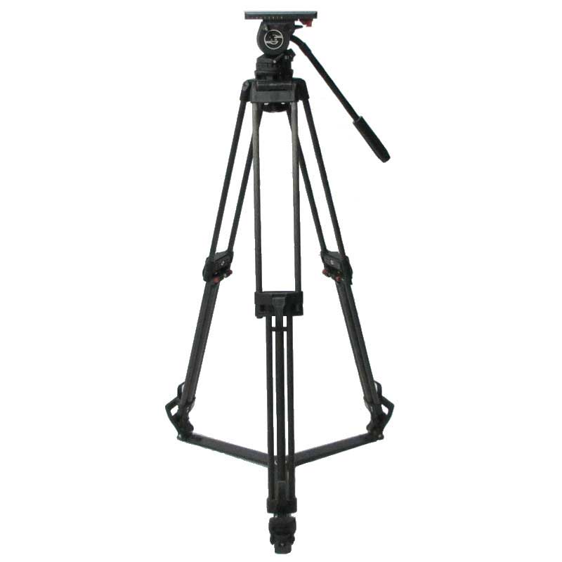 【システムDV12 ENG2CF ジャンク品】 Sachtler カーボン3段三脚システム