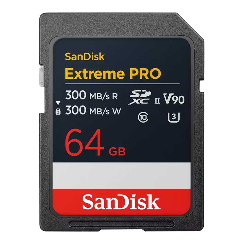 【SDSDXDM-064G-JNJIP】 SanDisk エクストリーム プロ SD UHS-II カード（V90） 64GB
