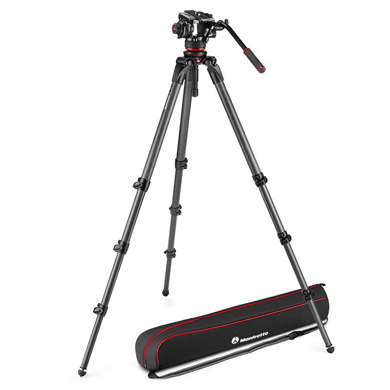 【MVK504XCTALL 開封品】 Manfrotto 504Xビデオ雲台+536カーボン三脚