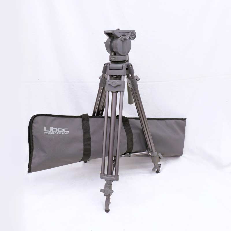 【LS-55DV ジャンク品】 Libec アルミ三段三脚セット ミッドスプレッダータイプ