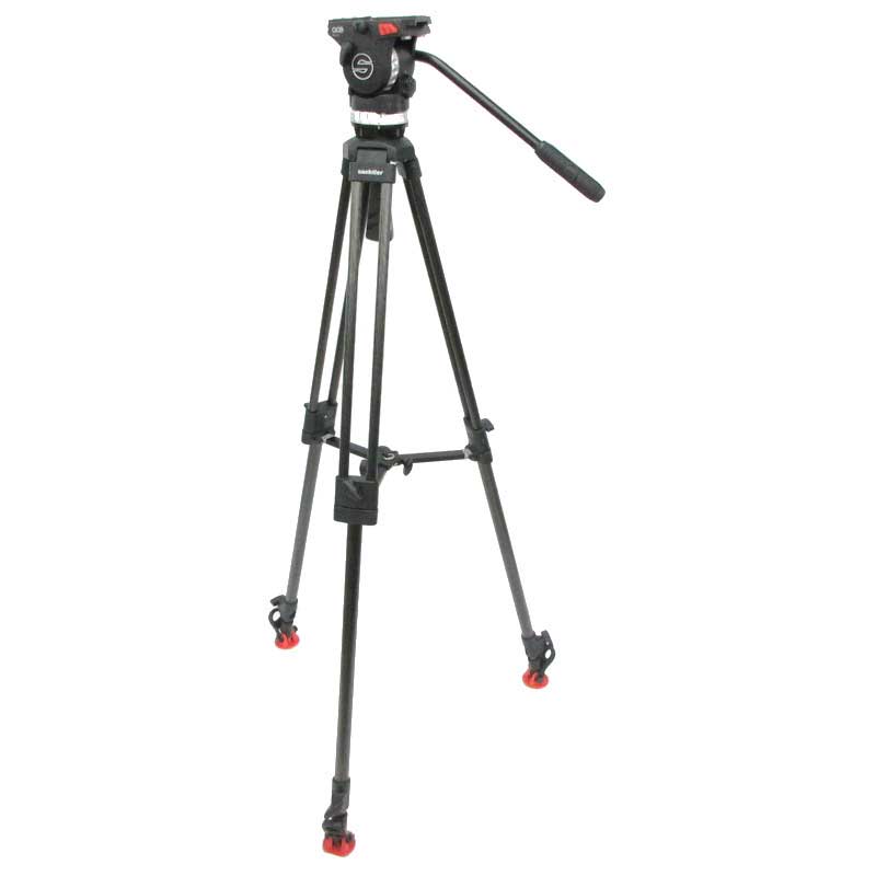 【システムAce L MS CF（1011） 現状渡し 中古品】 Sachtler カーボン3段三脚システム