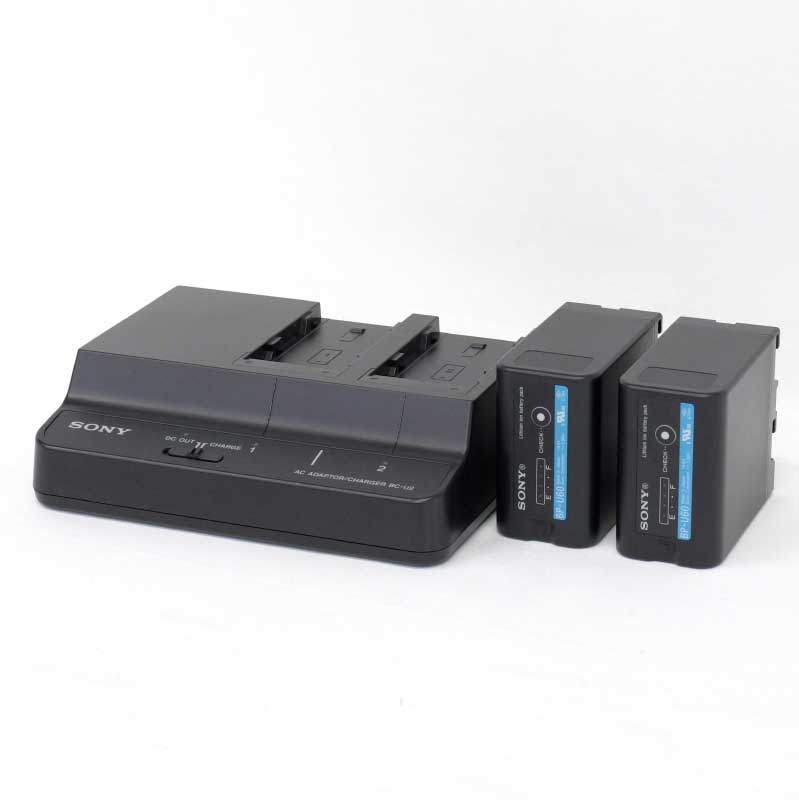 【BC-U2 中古品】 SONY ACアダプターチャージャー（バッテリー2本付）